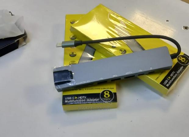 Type C to HDMI LAN SD USB 8 in 1 Mac Adapter - main view