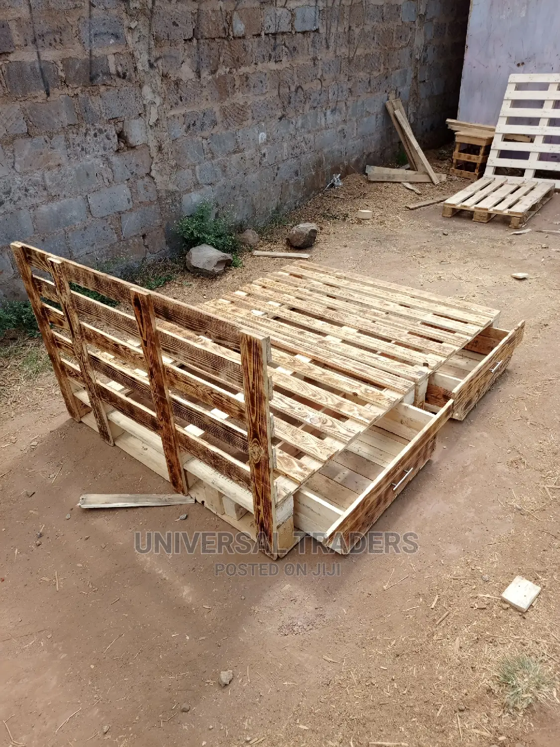 5*6 Pallet Bed - Wooden Pallet Bed - Pallet Bed With Drawers