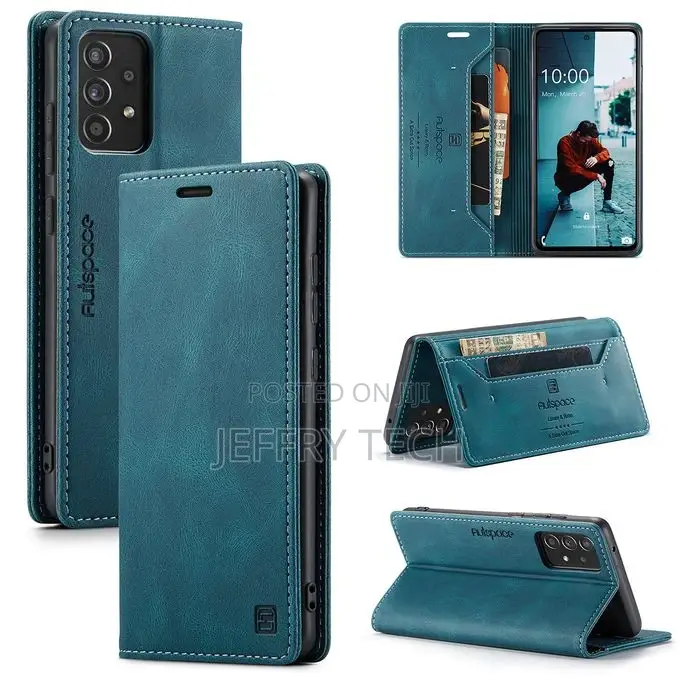 Samsung Galaxy A52 5G Wallet Case, Vintage Leather Flip Cove