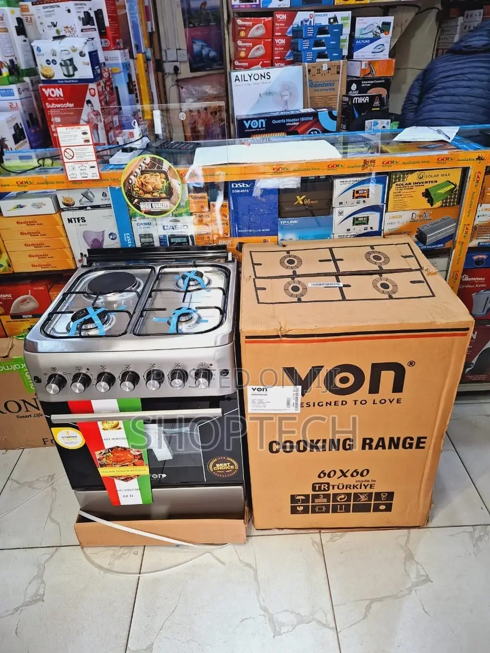 *Von 60cmx60cm . 3G+1E. Electric Oven