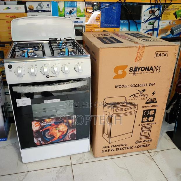 Sayona 3G+1E Standing Cooker (White)
