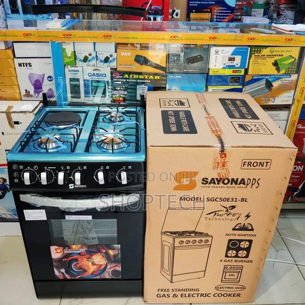 Sayona 3G+1E Standing Cooker (Black)