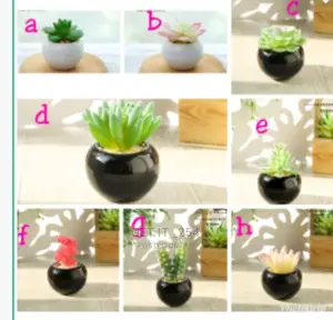 Green Flocking Artificial Succulen Upt Plant 
Home Garden