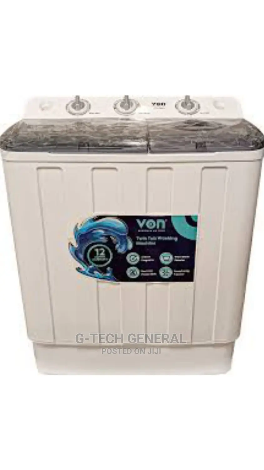 Von Vals-75bwy Twin Tub 7.5kg Washing Machine