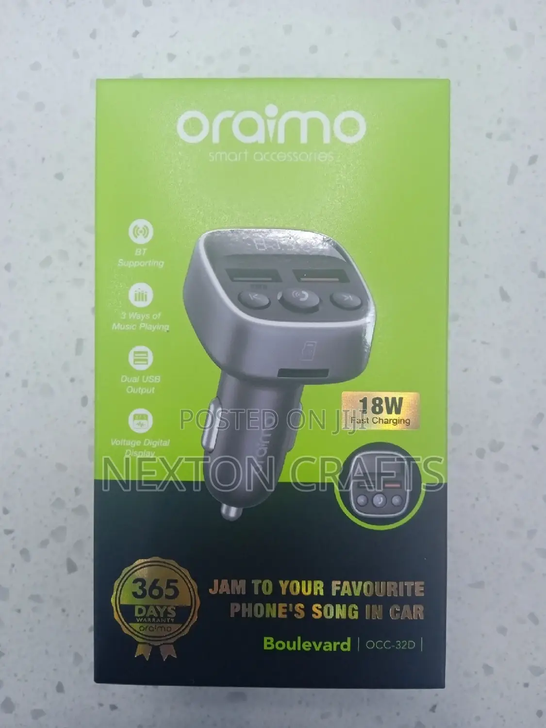 Oraimo Boulevard 18W Dual Output Car Charger
