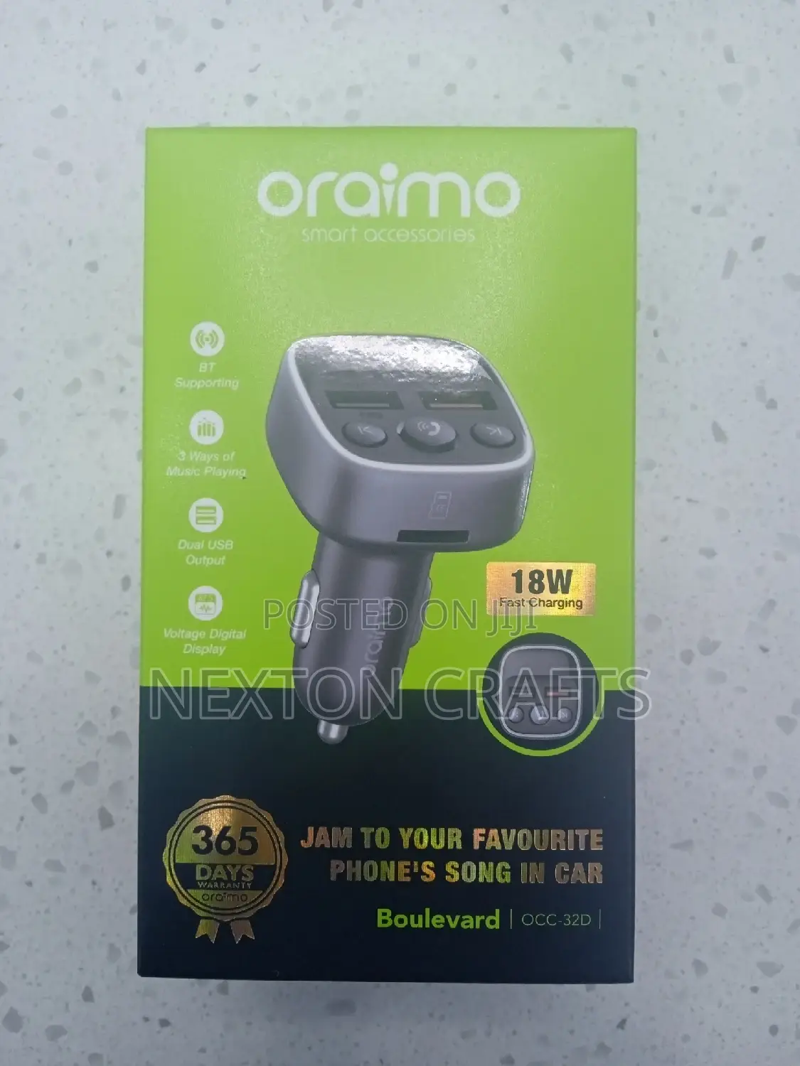 Oraimo Boulevard 18W Dual Output Car Charger
