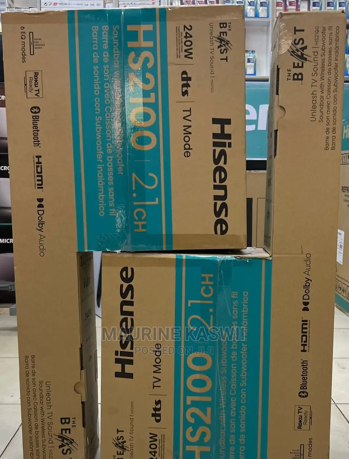 2.1ch Soundbar With Wireless Subwoofer (Hs2100)