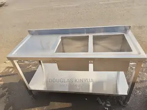Double Deep Bowl Stainless Steel Washing Sink.