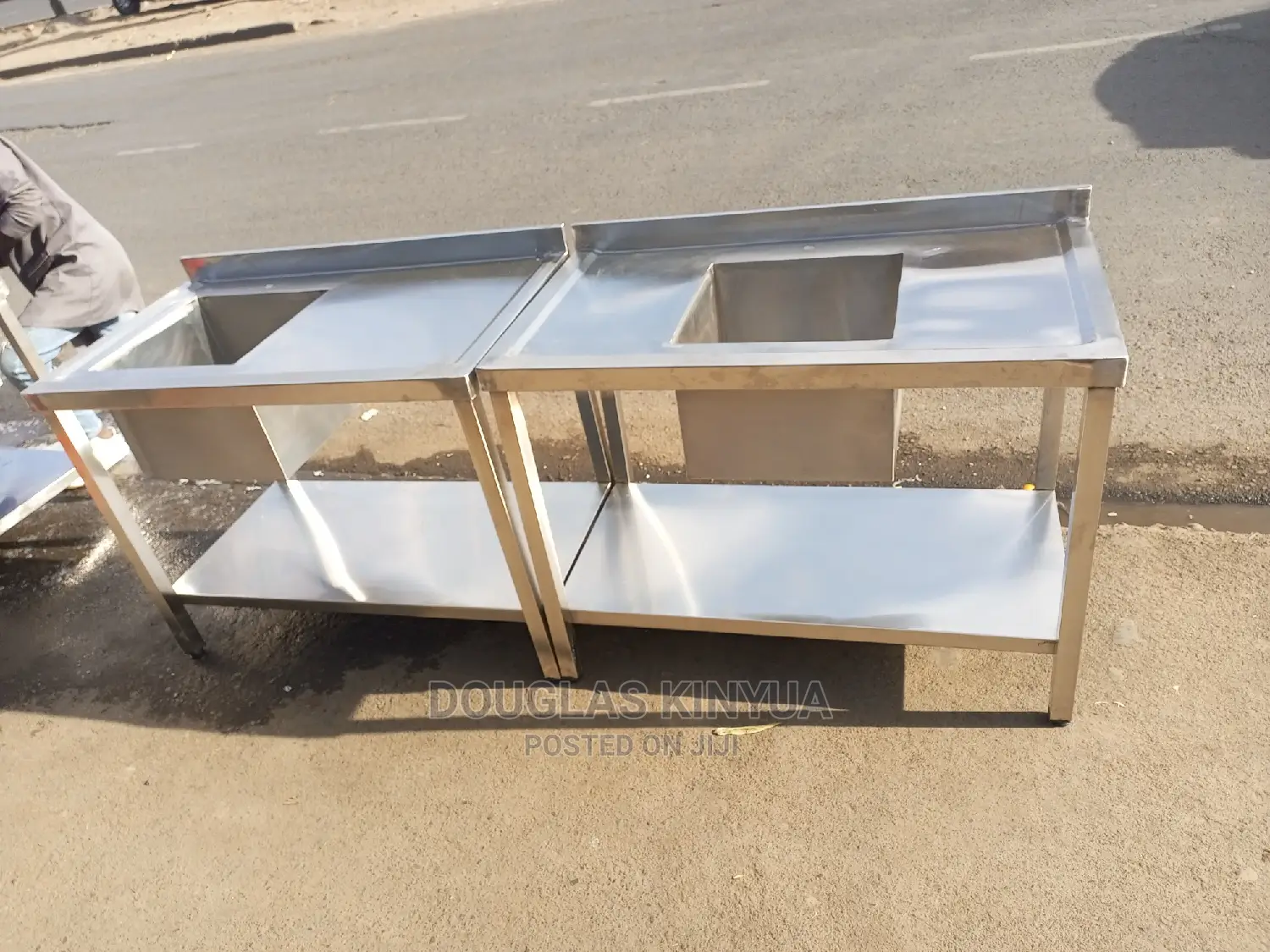 Single Bowl Stainless Steel Kitchen Washing Sink::