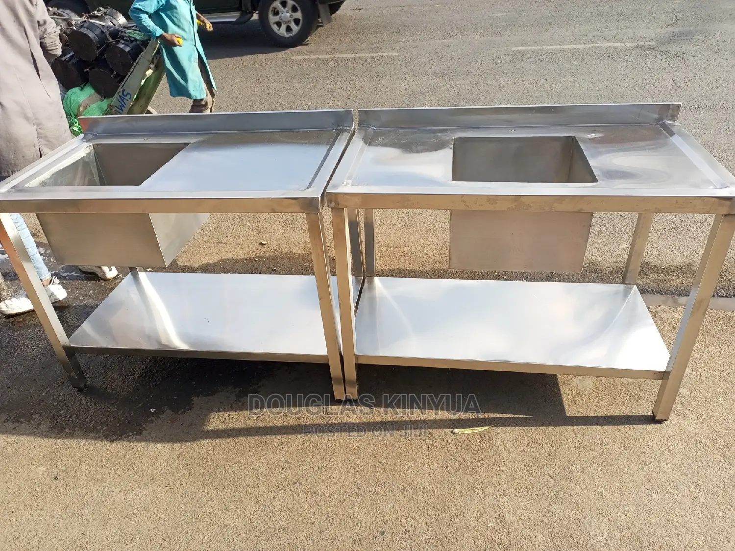 Single Bowl Stainless Steel Kitchen Washing Sink::