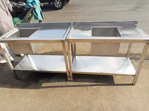 Single Bowl Stainless Steel Kitchen Washing Sink::