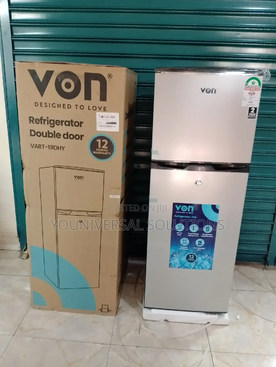 Von 136 Litres Refrigerator Vart-19dhy