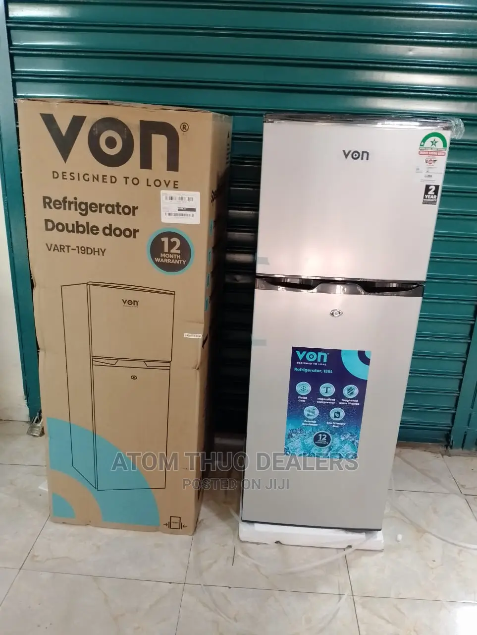 Double Door Von Refrigerator 136ltrs