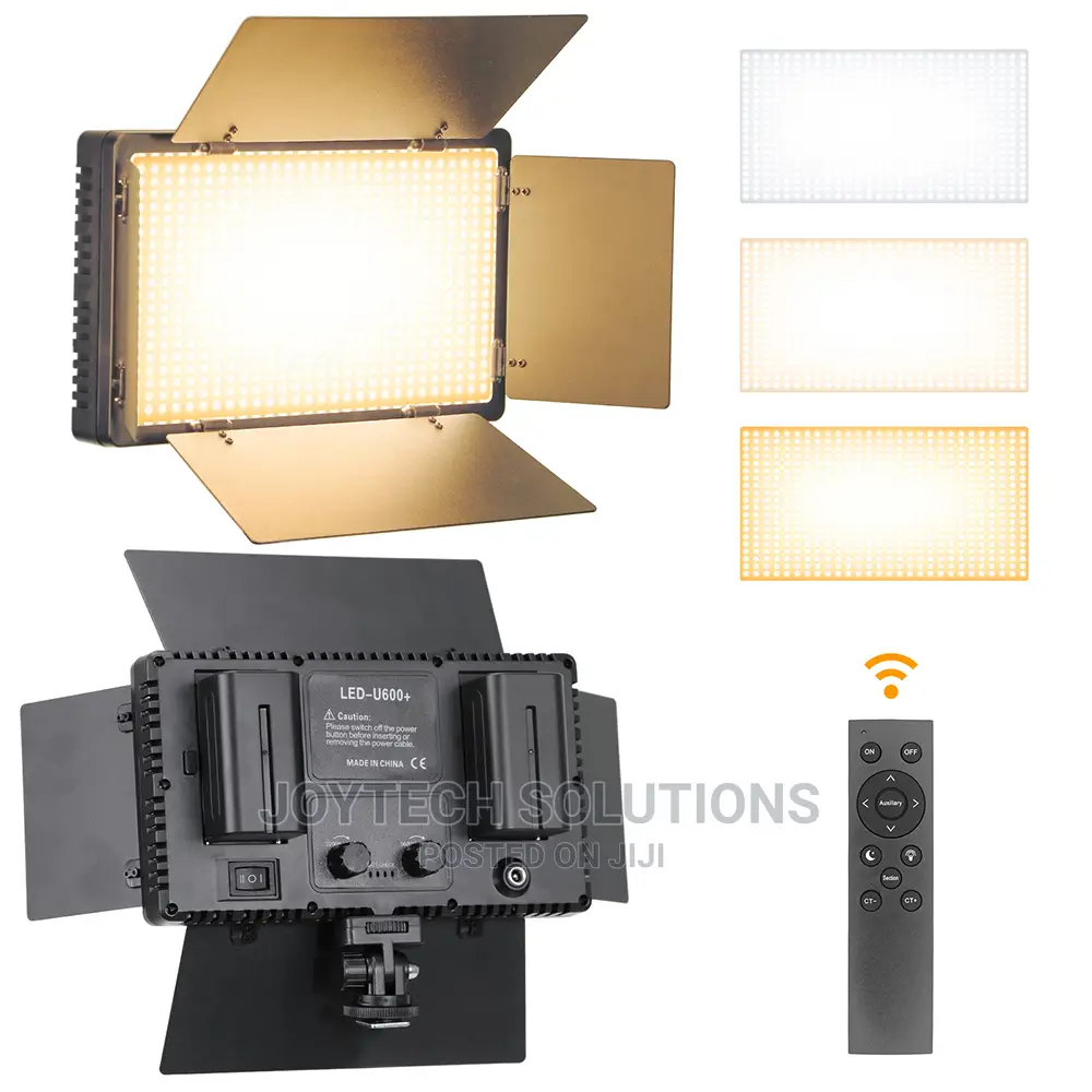 Vedio Lights, Pro Led UC- 600. Camera Connectors, Batteries