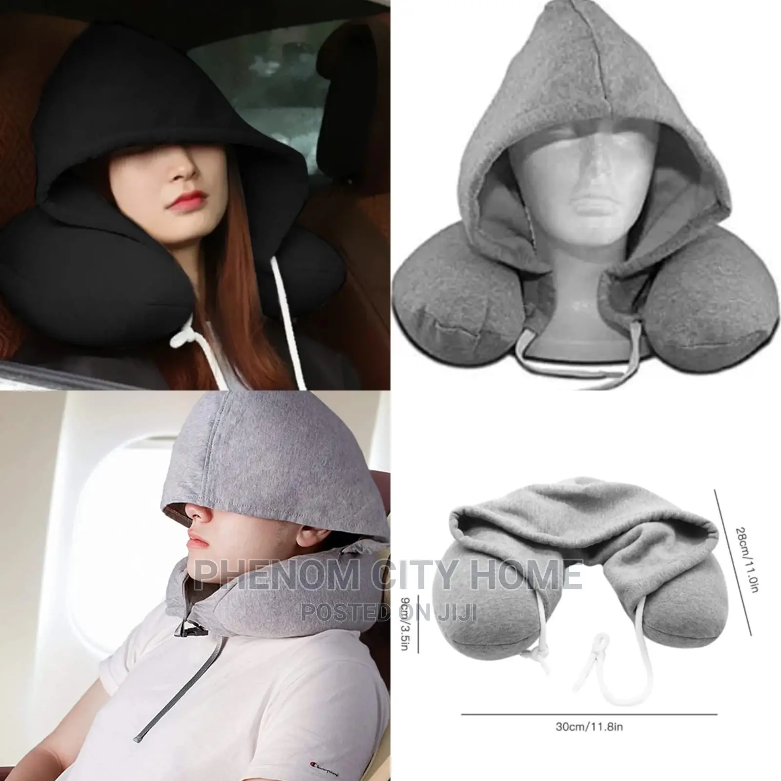 Hoodie Microfiber Travel Pillow