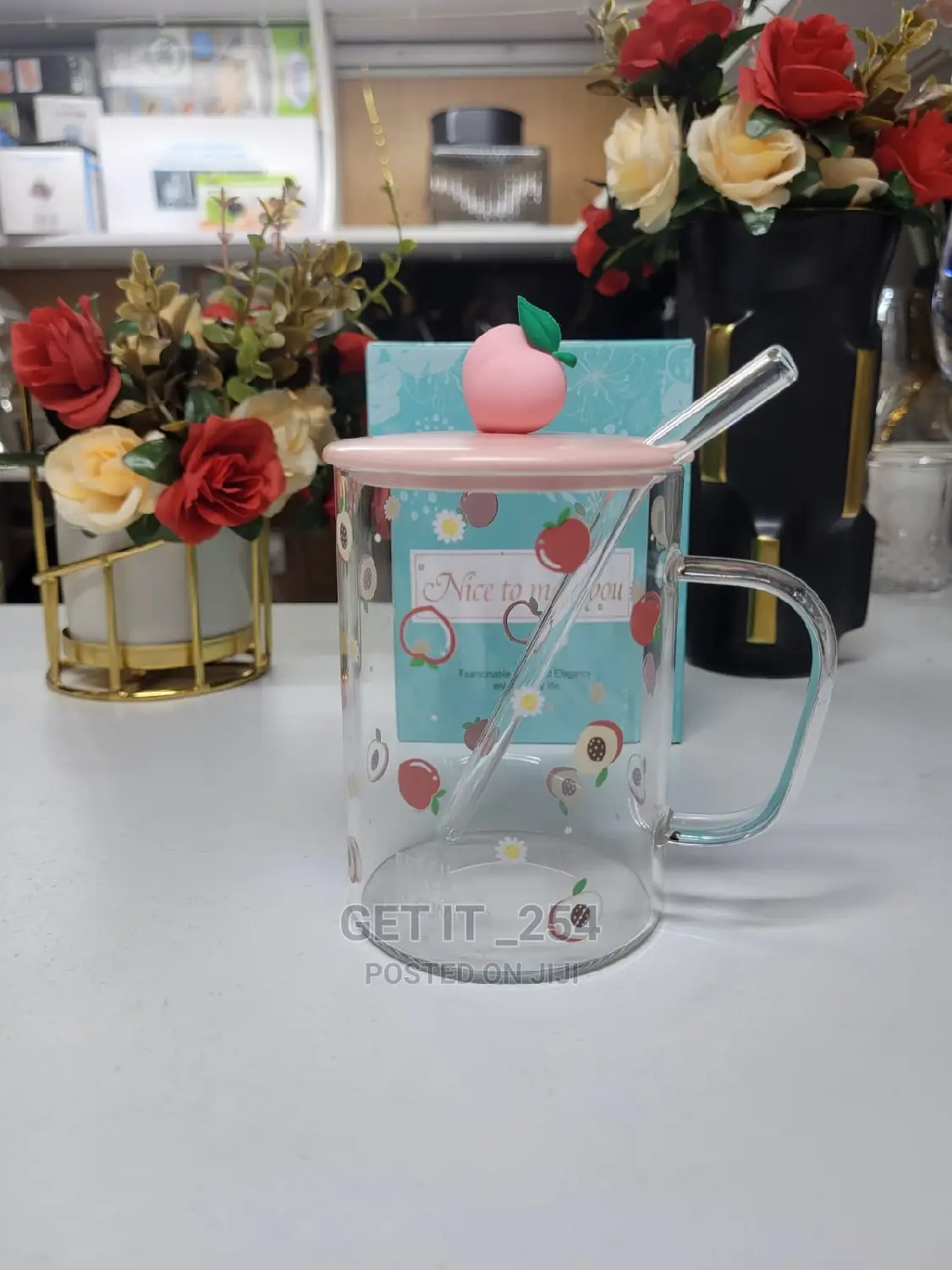 Fruit Style Cartoon Transparent With Straw Capacity 500ml