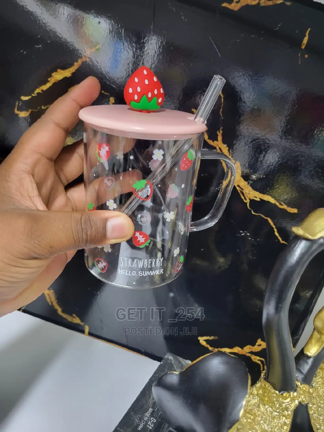 Fruit Style Cartoon Transparent With Straw Capacity 500ml