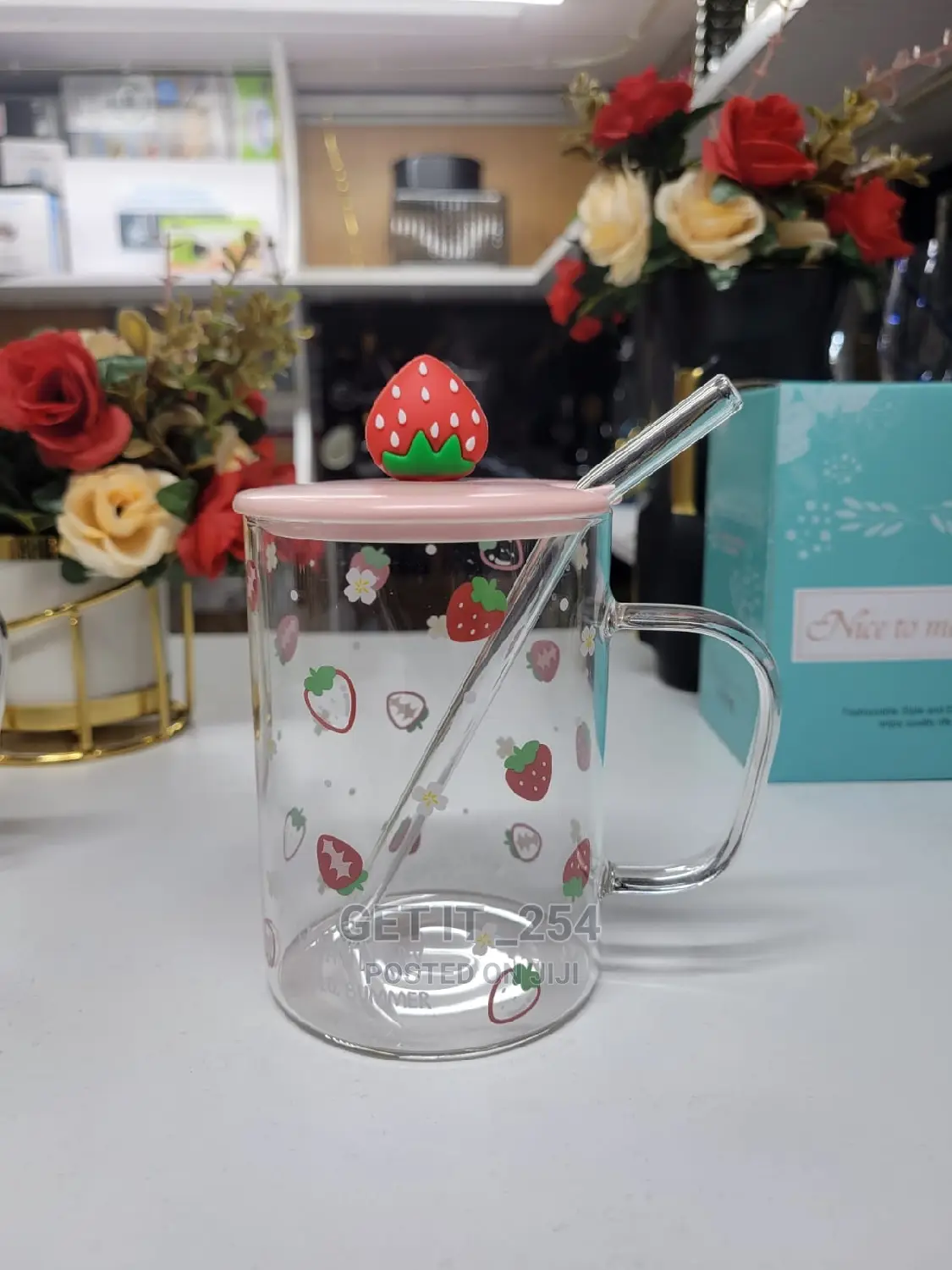 Fruit Style Cartoon Transparent With Straw Capacity 500ml