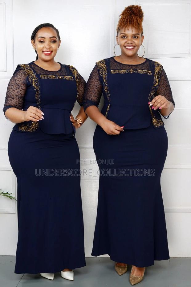 High-End Ladies Plus Size Fitting Semi Turkey Maxi Dress