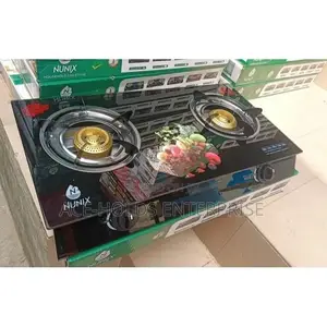 Nunix Table Top Gas Double Burner Gas Cooker