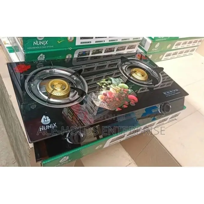 Nunix Table Top Gas Double Burner Gas Cooker