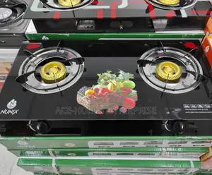 Nunix Table Top Gas Cooker Glass Design - Auto-Ignition