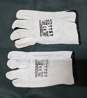 Construction Safety Goatskin Leather Gloves - main view