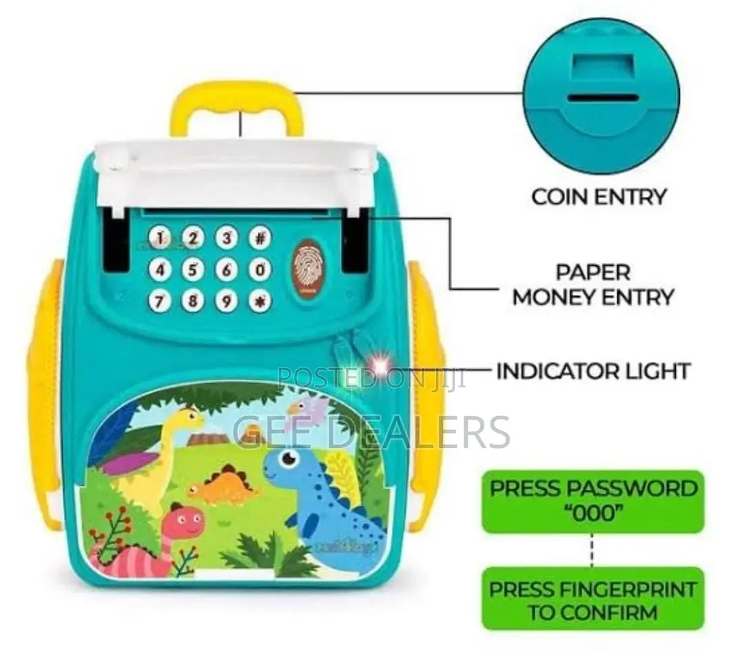 Money Safe Bank for Kids With Password and Fingerprint