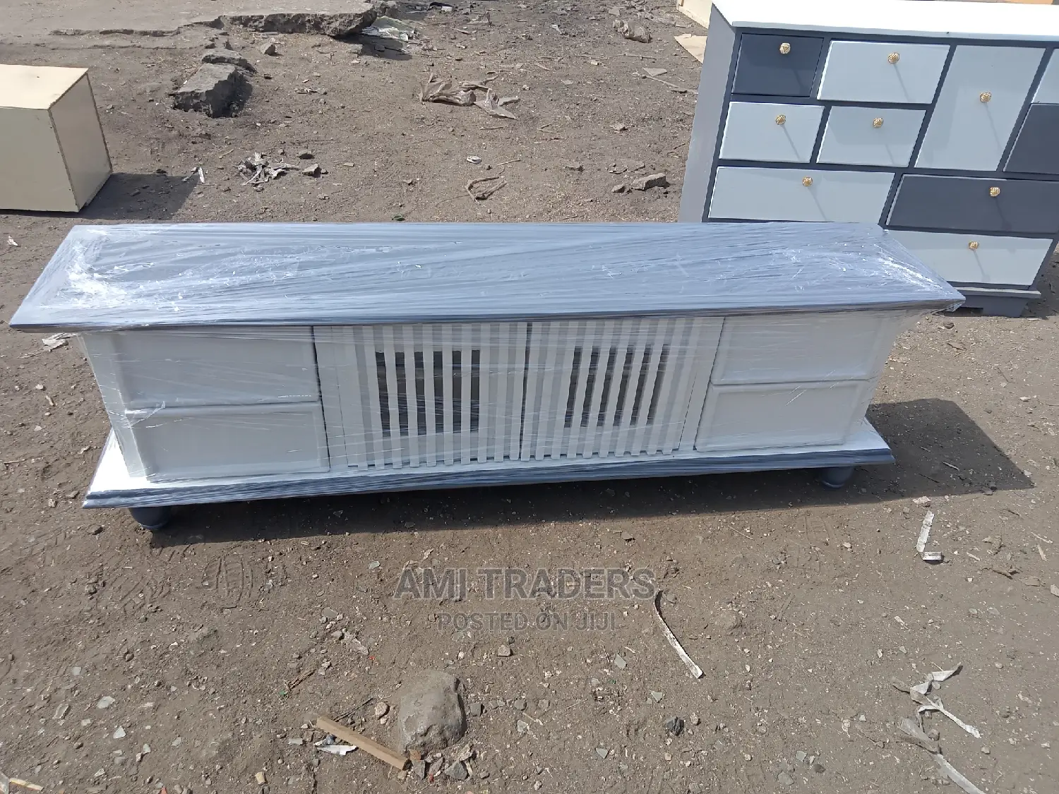 6ft Gray Tv Stand