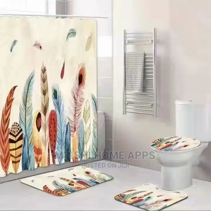 Shower Curtain Set 4pcs