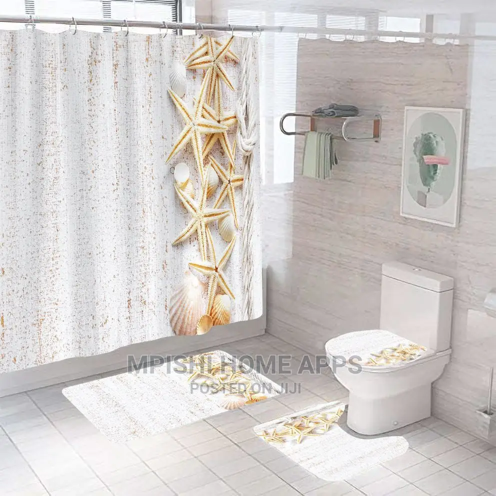 Shower Curtain Set 4pcs