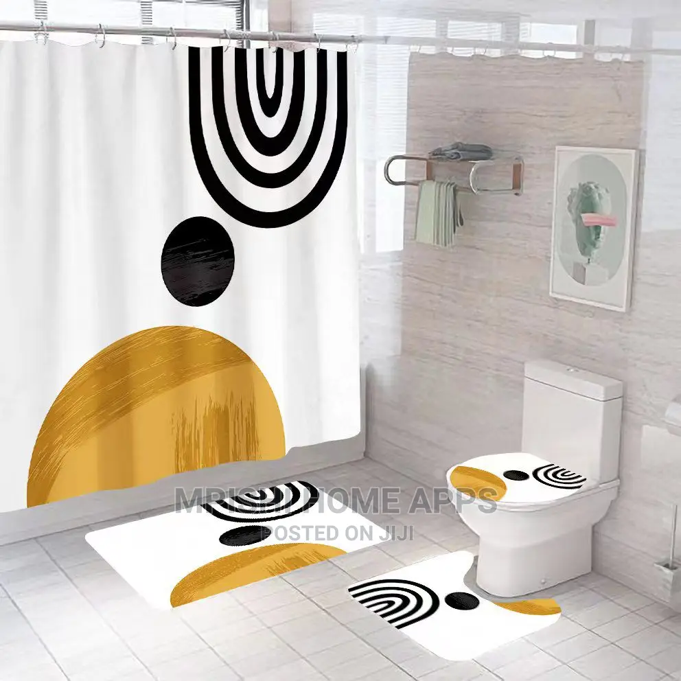 Shower Curtain Set 4pcs