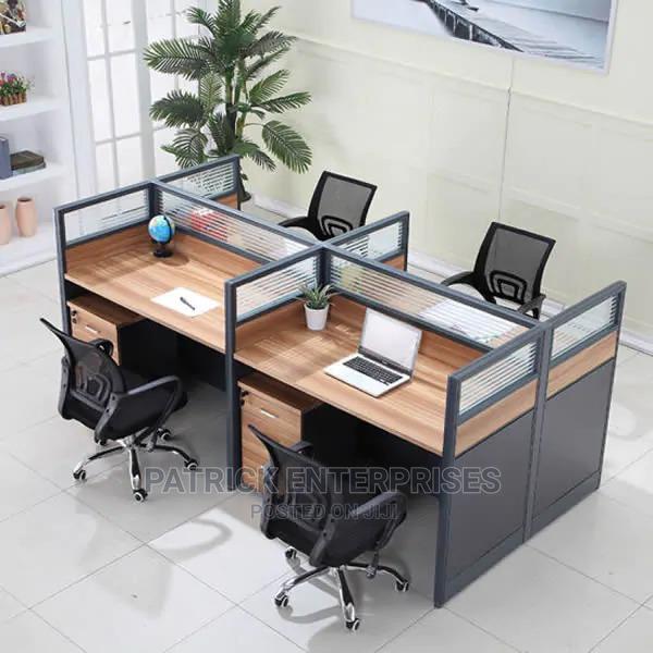 Executive Imported 4 Way Workstation Office Desk