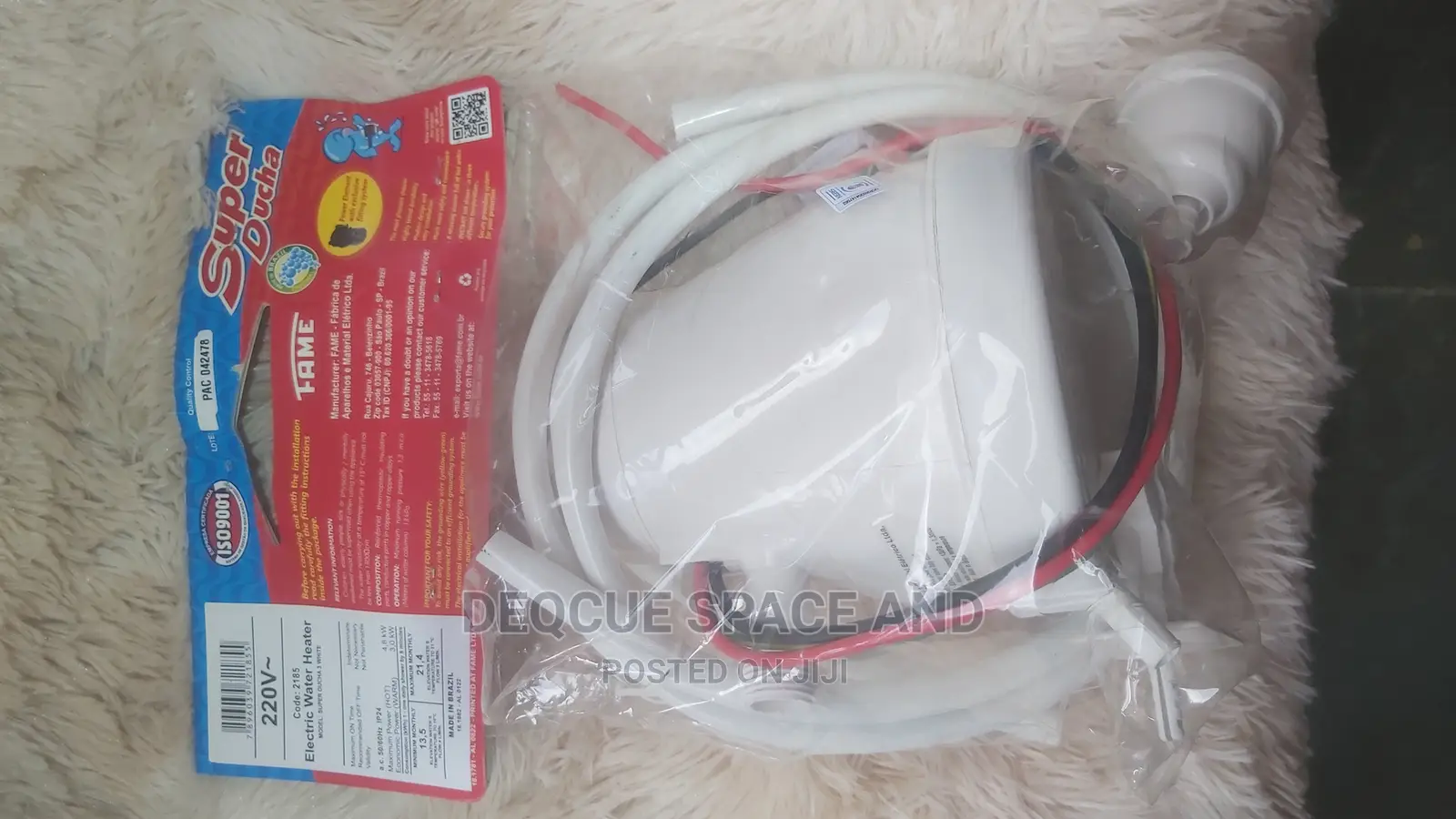 White Fame Superducha 4T Showerheads in Nairobi Central Plumbing