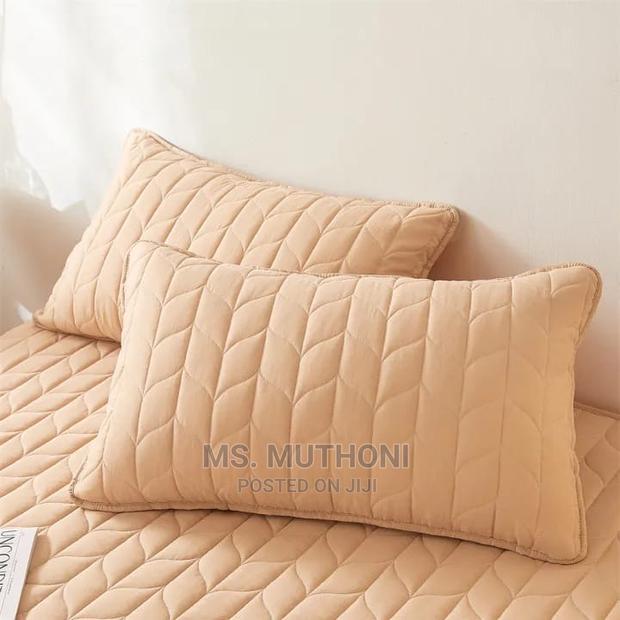 2 Quilted Waterproof Pillow Protectors - thumbnail 2