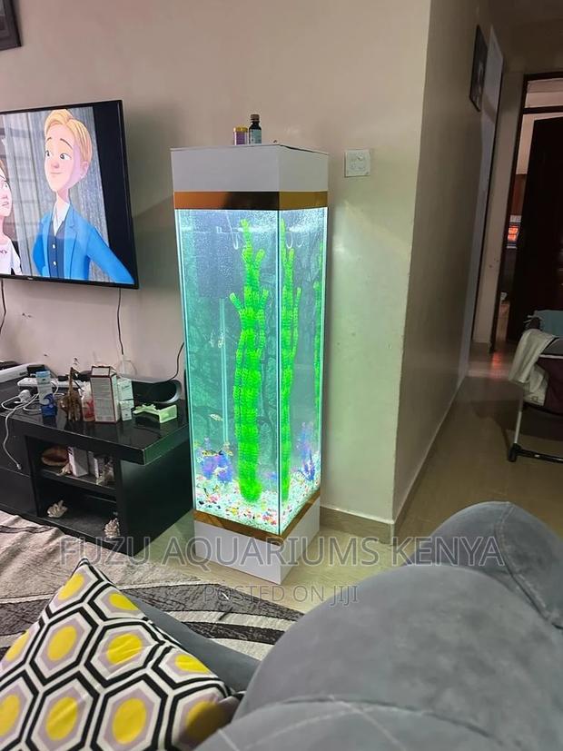 White and Gold Tower Aquarium