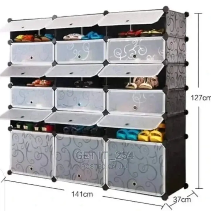 3 Column Plastic Shoe Rack A