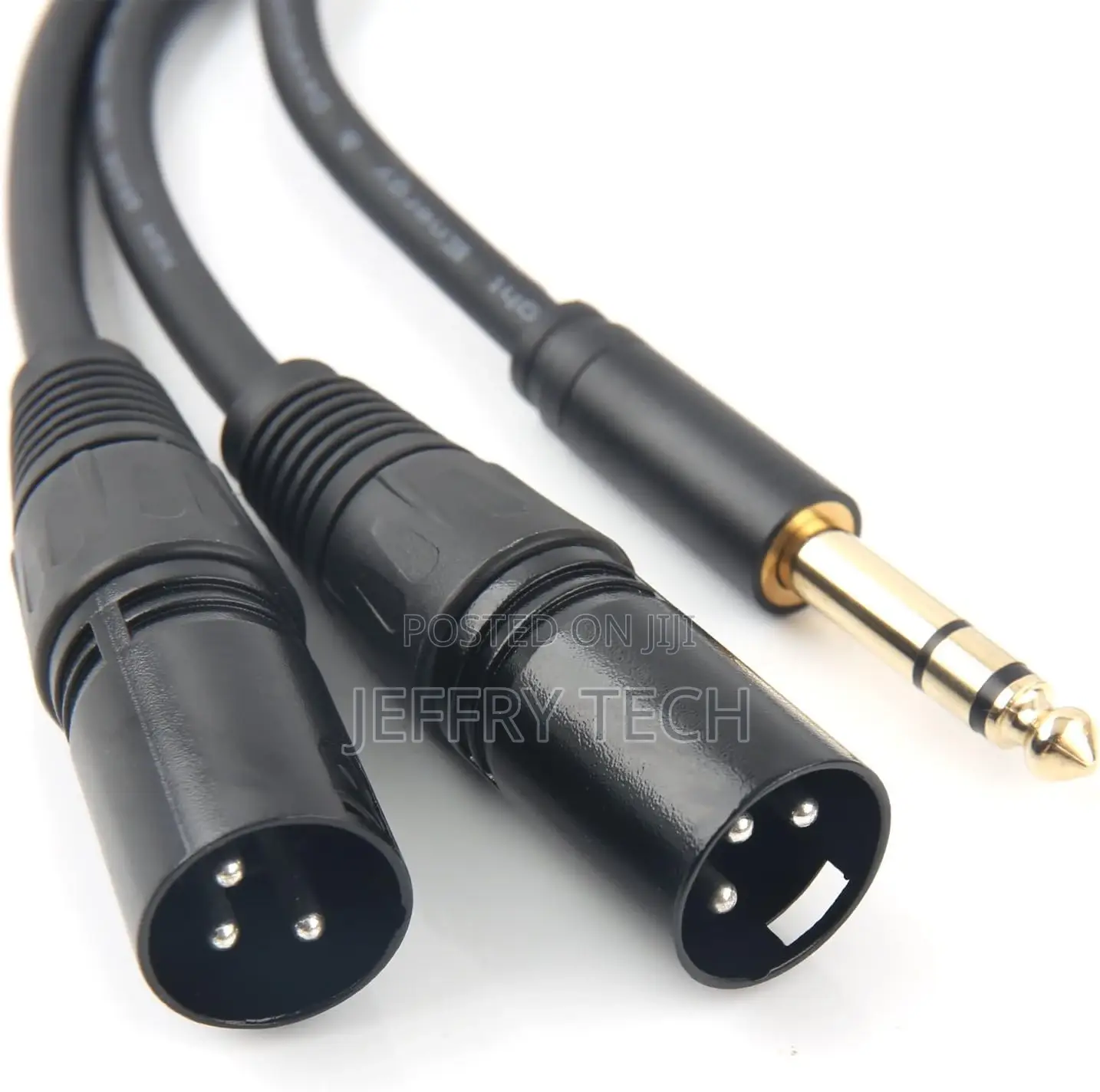 6.35mm (1/4inch) TRS Male Plug to 2 Dual XLR Male Microphon