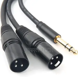 6.35mm (1/4inch) TRS Male Plug to 2 Dual XLR Male Microphon