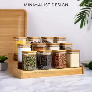 Square 12pcs Glass Spice Jar Set
Price
