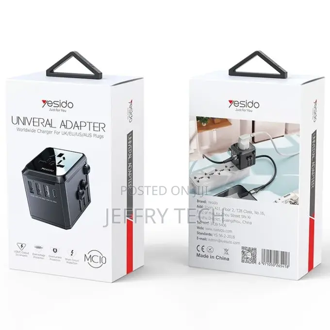 Generic Yesido MC-10 3 USB + Type-C Ports Universal Adapter