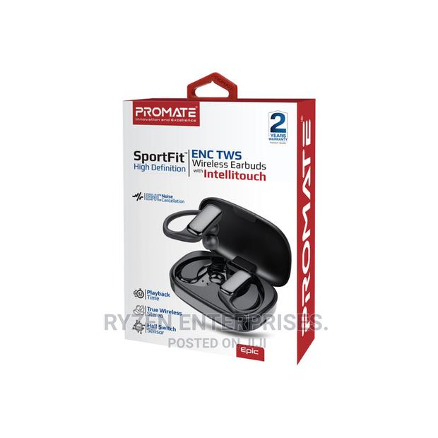 Promate High Definioon Bluetooth V5.3 TWS Earphones, Black