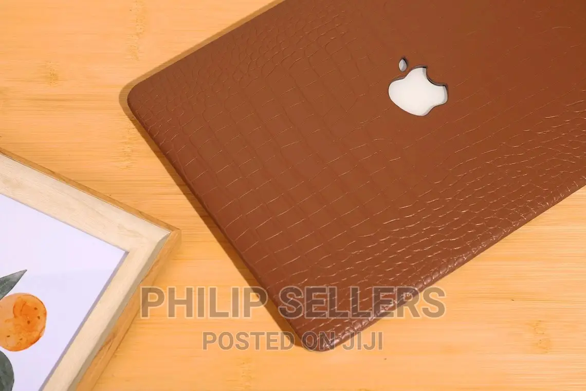 Brown Crocodile Print Leather Hard Case for Macbook 13.