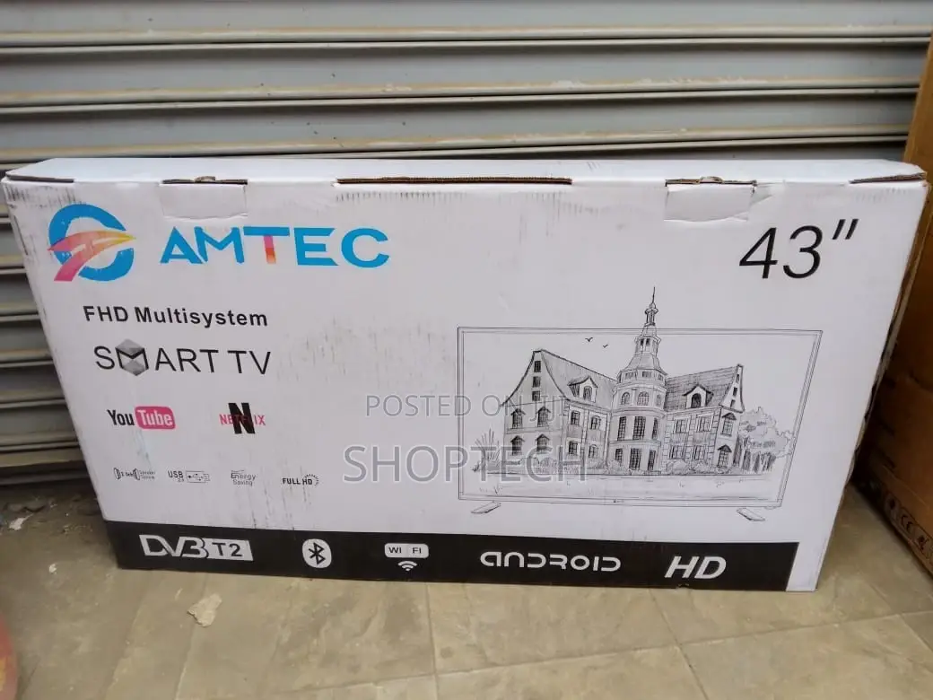 Amtec 43 Smart Android Tv Frameless With Bluetooth