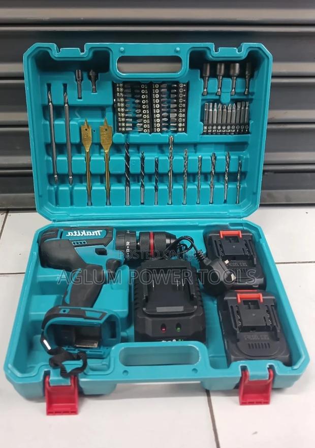 Makita Cordless Drill With Bits and Tool Box - main view