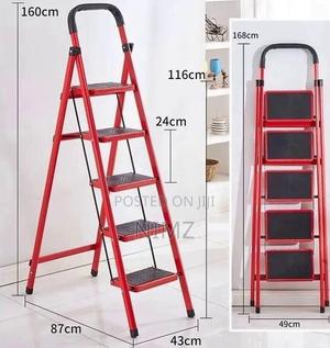 Step Ladder Steel Ladder Foldable 5 Steps - thumbnail 2