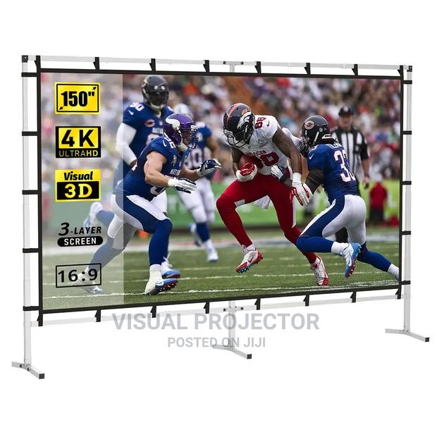 150" Projector Screen Aluminum and 3d