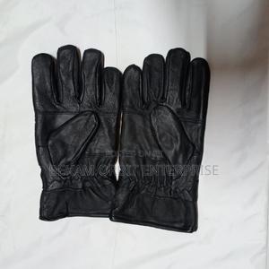 Cyclist Safety Leather Gloves - main view