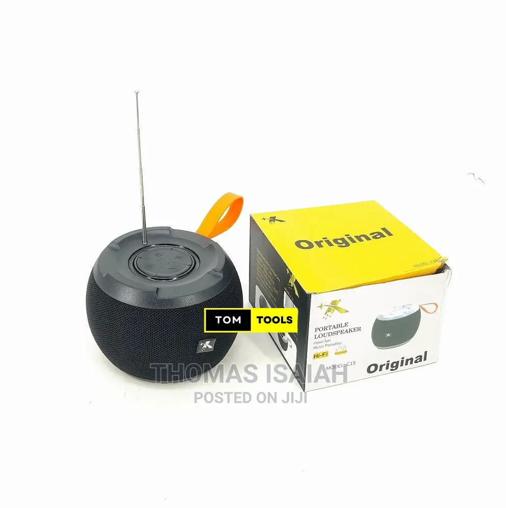Original C15 Portable Bluetooth Speaker FM Radio, Black