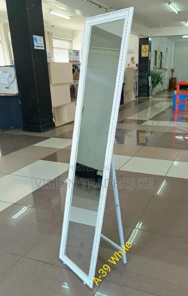 Portable Standing Dressing Mirror a-39{White} - main view